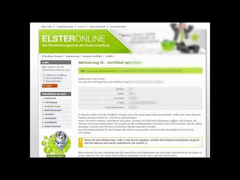 Registrierung am ElsterOnline-Portal mit IdNr. und Organisationszerfikat - Teil 2 (Neuvertonung)