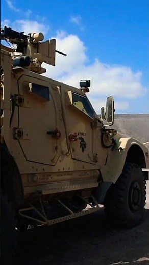 MRAP vehicle mounted with a .50 caliber machine gun!