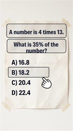 What is 35% of the number ? #mathematics #braintest