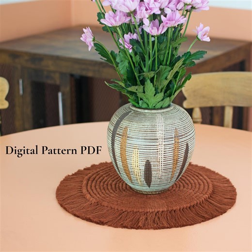 Macrame Placemat Pattern PDF – Boho Table Mat DIY for Confident Beginners (video Included) - Etsy UK