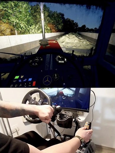 Mercedes MB Trac 1800 Steering Wheel Thrustmaster Farmstick #dkgc #fs25 #farming #agriculture #farm