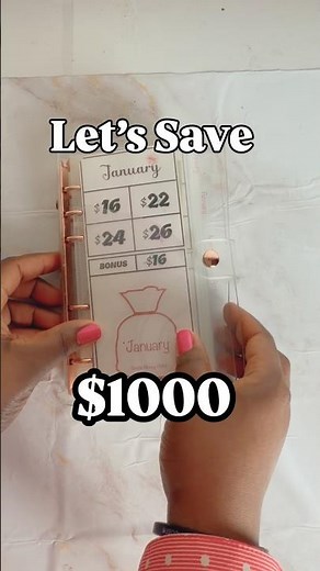 Saving $1000 with Binder #savings #moneytok #shorts