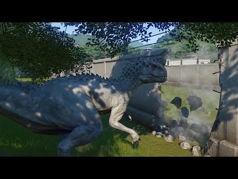 Indominus Rex Escapes Rexy Saves the Park - Jurassic World Evolution