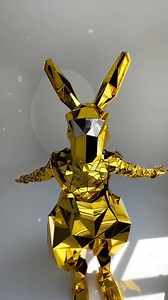 The costume includes a carefully crafted three-dimensional kangaroo mask that provides clear vision and comfortable breathing. The mask, like the costume, is decorated with golden mirrors reflecting light Design by @etereshop ⠀ Contact us to order: sales@etereshop.com Whatsapp 48 665 486 586 #eventprops #festivallook #rainbowmask #performers #showgirls #burningman #festival #hype #trendy #festivalfashion #fashionstyle #allfordance #dancewear #braziliancostume #dancecostume #danceshow #costumesfo