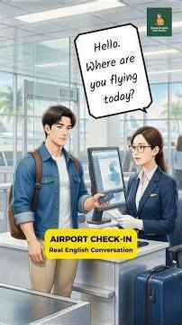 How to Check In at the Airport | Easy English Speaking Practice #learnenglish