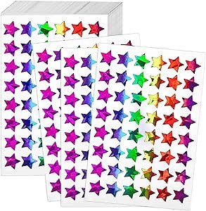 2400 PCS Star Stickers for Kids Reward - Holographic Star Stickers Reward Stickers for Behavior Chart School Classroom Teacher Supplies 0.6" Small Teacher Stickers for Classroom