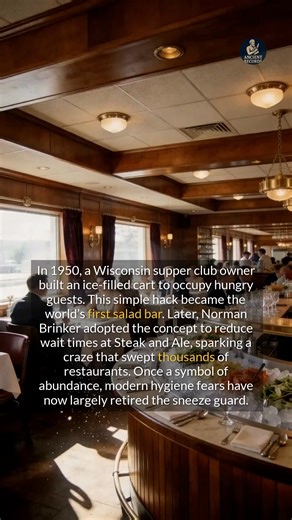 The American salad bar started as a clever Wisconsin hack to keep hungry diners busy. #history #facts #americanhistory | Ancient Records