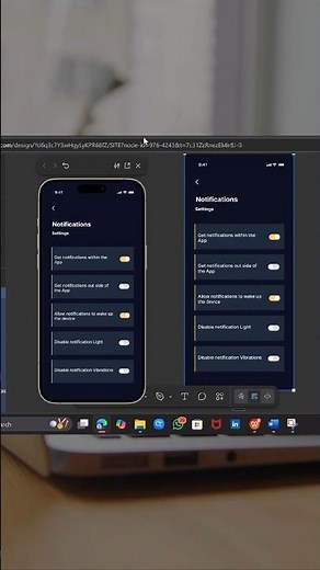 Design a clean and modern notification settings screen with me in Figma