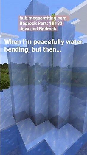 MegaCraft- Peacefully Waterbending 🌊 #minecraft