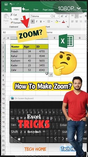 ✔ How To Zoom Cells in Excel? 🤔🚀 #excel #exceltips #microsoft #computer #viralshort #shortsvideo