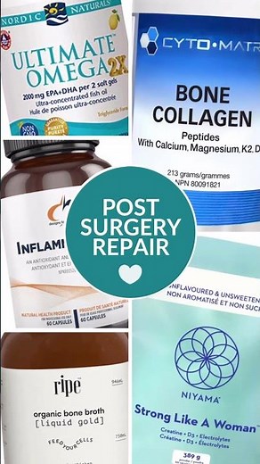A few of my post-surgery supplement recommendations