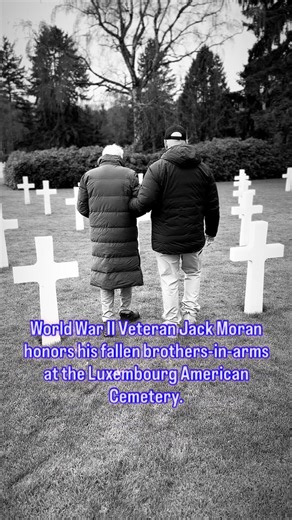 Walk Among Heroes on Instagram: "World War II Veteran Jack Moran honors his fallen brothers-in-arms at the Luxembourg American Cemetery. #ww2 #ww2history #heroes #neverforget"