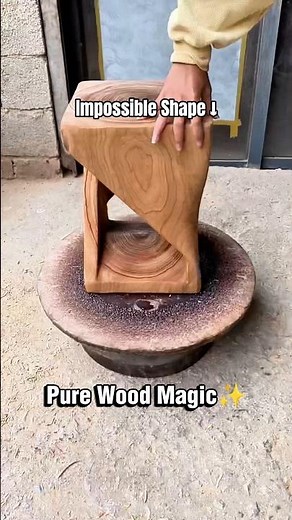 This Wood Bends Reality 🤯 | From Log to Twisted Stool 🌀 | Satisfying Wood Art