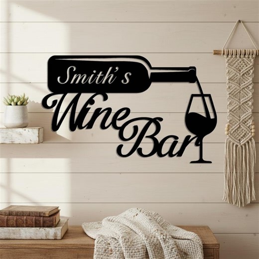 Custom Wine Bar Metal Name Sign, Bar Wall Metal Decor, Custom Home Bar Sign, Personalized Wine Lover Gift, Rustic Bar Sign for Home - Etsy Australia