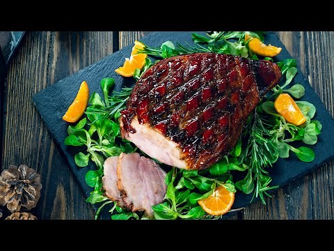 Brown Sugar and Ginger Glazed Ham