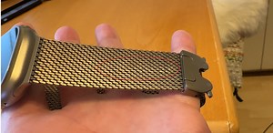 New titanium Milanese loop "polished" by the buckle