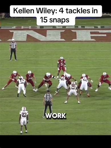 Miami’s Kellen Wiley fit right in against stanford. #miamihurricanes #fyp #theu #kellenwiley