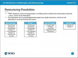 WSO - Wall Street Oasis Restructuring Course - 2 4 Restructuring Possibilities
