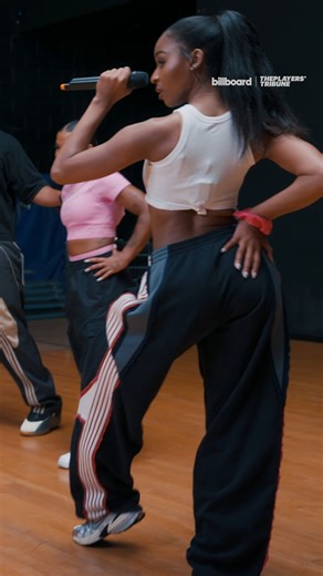 Okayyy, shape! 🗣️ #TMobilePartner Normani brought her friend and 2x Olympian Jordan Chiles into the studio for a dance session. Watch their choreo come together in the latest episode of 'Switching Stages' with Billboard and The Players' Tribune , presented by T-Mobile: https://www.billboard.com/p/switching-stages/ | Billboard