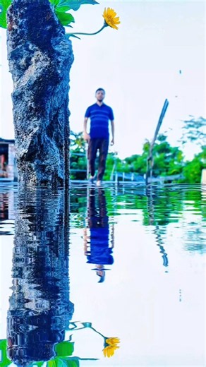 water puddle reflex shorts 🏜 ❤️👀! #creative #reflexion #viral #shorts #ytshorts #trending