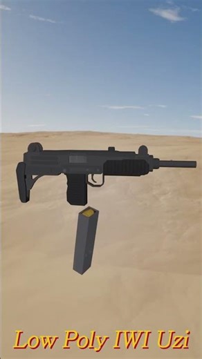 IWI UZI | Low Poly #blender #gunanimation #UZI #3danimation