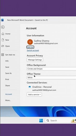 Enable Microsoft Word dark Mode on Windows 11
