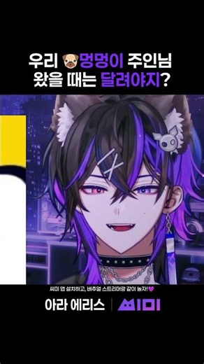우리 🐶멍멍이 주인님 왔을 때는 달려야지? [개국공신 하이라이트] | 아라 에리스 | 씨미 #vtuber