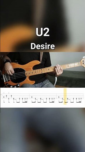 U2 - Desire (Bass Cover) Tabs