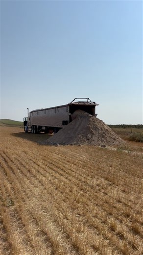 Lime is being dropped off in the field! Lime is applied to fields for low pH to help raise the pH so that nutrients in the soil are more available for the plant | Ag with Emma
