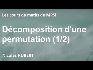 Decomposition of a permutation into a product of cycles