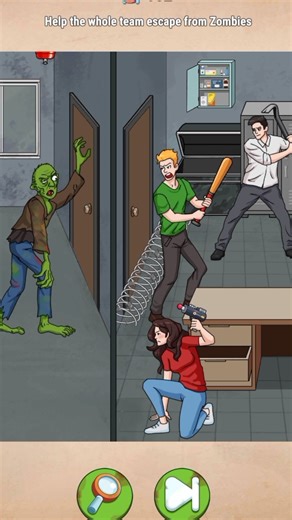 Help The Whole Team Escape From Zombie 😱😂 #funny #games