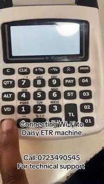 HOW TO CONNECT DAISY ETR MACHINE TO WIFI
