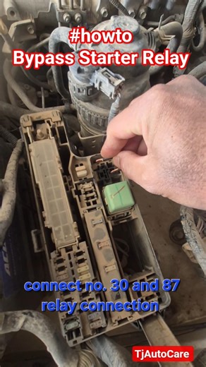 #mechanic #tips Bypass Starter Relay, not start in ignition switch #tutorial #video #diy #shorts