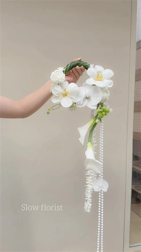 Duyên dệt gấm , phận thêm hoa!#hoa_cưới #hoa_cầm_tay_cô_dâu💐💐 #slowflorist #khoá_học_bó_hoa #hoacuoidep