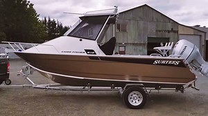 Our display 610 Game Fisher in white/bronze leaving HQ heading to the Surtees Factory Summer Pop Up store. With its all-round good looks and solid construction, the Surtees 610 Game Fisher is renowned for handling characteristics of a larger vessel, making it a great family boat and an offshore fishing machine. https://goo.gl/1fCp06 | Surtees Boats