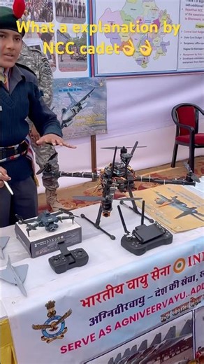 Drone explanation by young Ncc cadet 👮🏻‍♂️😌😌#trending#army#ncc#drone#dronevideo#drones#army