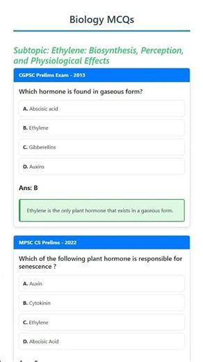 Ethylene: Biosynthesis, Perception, and Physiological Effects