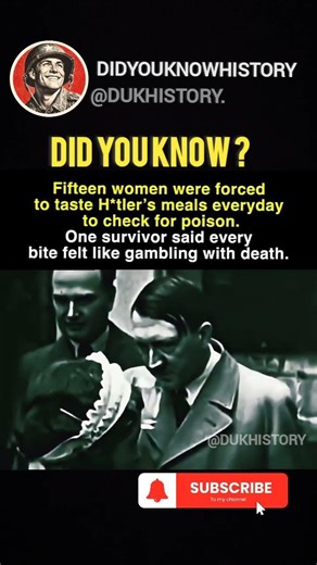 Why H*tler Had 15 Woman Food Testers #history #facts