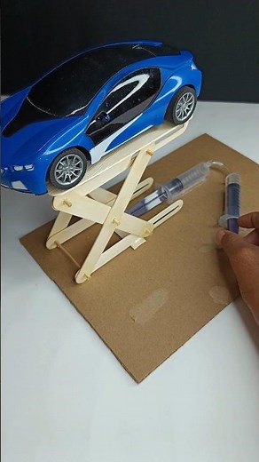 Hydraulic Car Lifting System #shorts #dcmotor #hydraulic #tech