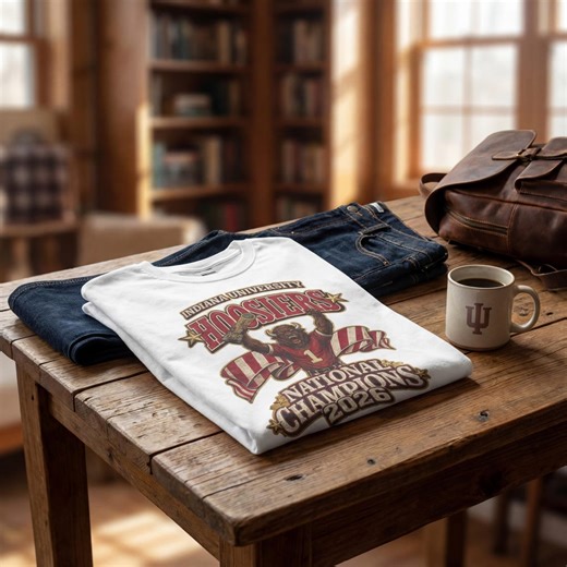 Indiana Hoosiers National Championship 2026 Long Sleeve T-shirt Unisex Gildan 5400, College Football Victory Fan Gift, NCAA Apparel - Etsy