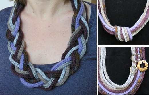 Free Knitted Jewelry Pattern: I-Cord Statement Necklace