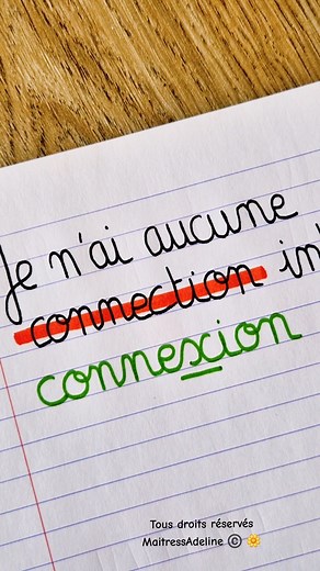 CONNECTION ou CONNEXION ? 🌼 #finieslesfautes #çasécritcomment | MaitressAdeline