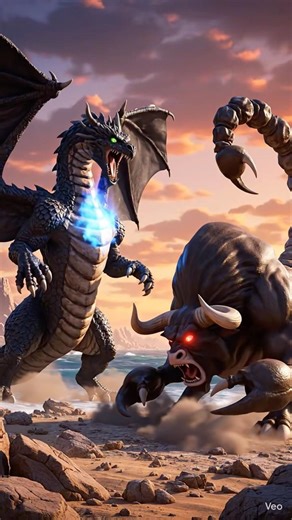 When the Bull Fights a Giant Beast… Unexpected Ending! 🐂⚡