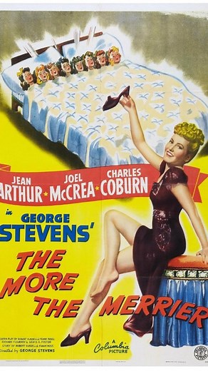 The More the Merrier (1943) Jean Arthur's Apartment Becomes a WWII Love Triangle! 🏡💕 In overcrowded wartime Washington D.C., a pragmatic young woman, Connie Milligan (Jean Arthur), agrees to sublet half of her apartment to a charming, eccentric millionaire, Benjamin Dingle (Charles Coburn, in his Oscar-winning role). Dingle then secretly sublets half of HIS space to a handsome, eager-to-please sergeant, Joe Carter (Joel McCrea), leading to hilarious close-quarters living, romantic complication