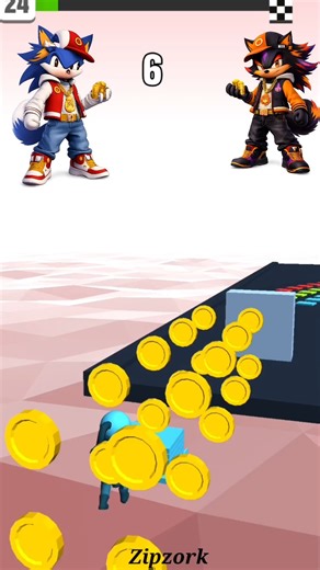 OMG! Sonic VS Shadow 😳Only ONE can take the GOLD COIN 🪙👛Who’s faster? ⚡💥#games #shorts #sonic
