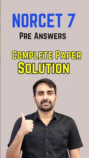 NORCET 7 Prelims Paper Solution #shorts #mukeshsir