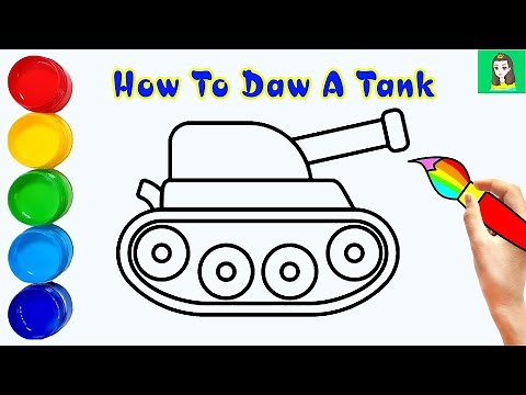 Cách vẽ xe tăng đơn giản nhất | How to draw a tank | Lulu Art #205