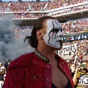 The legendary Sting finally arrived at #WrestleMania! | WWE