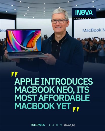 MacBook Neo is Apple’s newest entry-level laptop designed to make the Mac ecosystem more accessible to a wider audience. The device starts at around $599, making it one of the cheapest MacBooks the company has ever released. It features a 13-inch Liquid Retina display, up to 16 hours of battery life, and runs on the A18 Pro chip, the same processor used in recent iPhones. The laptop includes 8GB of memory, 256GB or 512GB storage options, a 1080p camera, dual speakers, and USB-C ports, while main