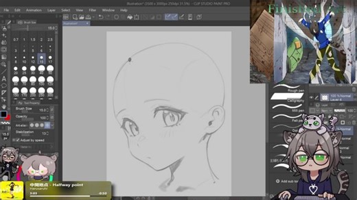 8/20 Redraws] Practicing/Studying Hair